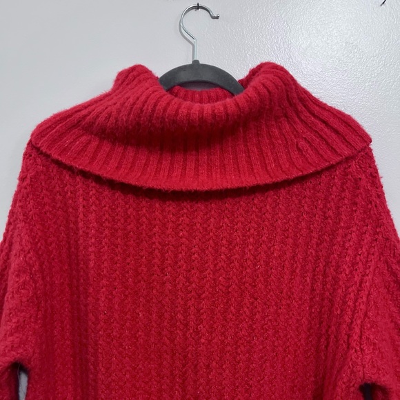 NWT Maeve By Anthropologie Cherry Red Cowl Neckline Pullover Knit Sweater π - Picture 14 of 16